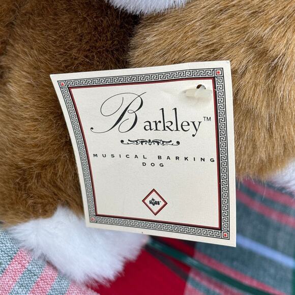 Russ Barkley Musical Christmas Basset Hound Plush Barks Christmas Carols 8” NWT - Picture 3 of 5